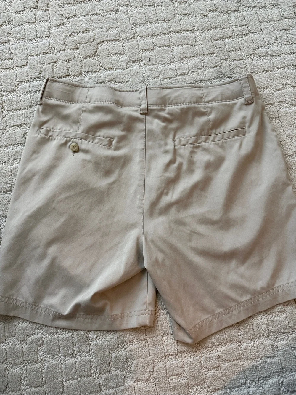 PGA Tour Men's Khaki Flat-Front Golf Shorts